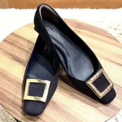 ✨美品✨グリーンレーベルリラクシング スクエアバックルパンプス 24.5㎝