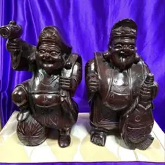 BK525 古九谷 色絵金彩 大鯛恵比寿置物 花瓶 花器 古美術品 床飾