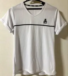 Wilson テディベアロゴ VネックTシャツ⭐︎レディースL
