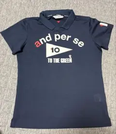 and per se ネイビー ポロシャツ M アンパスィー