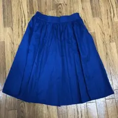 スカート ひざ丈 ネイビー earth music&ecology