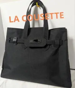 ☆美品☆LA COUSETTE ラクゼット キャンバストートバッグ ブラック