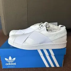 【新品未使用、レア品♪】adidas スーパースターホワイト スリッポン