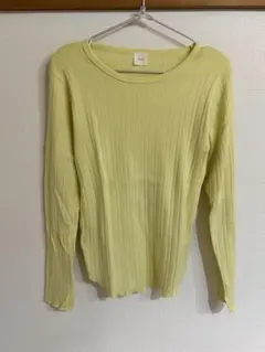 IENA イエローロングスリーブトップス　カットソー