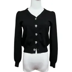 ま*ー様 MISCH MASCH ビジュー付き　黒カーディガン