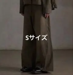 GRANCY サイドジップ バギーデニム パンツ ブラウン sサイズ
