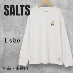 【新品】SALTS（ソルツ） スケボーベア刺しゅうロンT Lサイズ　夏休限定値下
