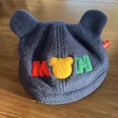 ミキハウス　ボア　耳付き帽子　帽子　50センチ　レトロ