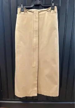 untitled ベージュ　コットンタイトスカート　7号