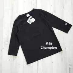 タグ付新品 Champion チャンピオン 七分袖 黒 Tシャツカットソー