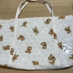 クマ柄 お昼寝布団バッグ キルティング
