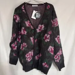 カーディガン　花柄　新品未使用　ロデオクラウンズ　ラメ　ニット　大きい　ゆったり