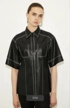 【THROW】VEGAN LEATHER シャツ　SLY