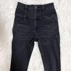 EMODA ELDER FIX ハイウエストスキニーデニム ブラック 2