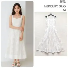 新品✨【 マーキュリーデュオ 】ロング レース キャミワンピース 刺繍花柄 M
