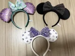 【ディズニーリゾート】ミニーカチューシャ 3個セットのサムネイル