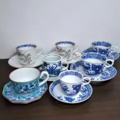 736 有田焼　其泉　染錦　ペイズリー　青　ソーサー　茶托　8客　未使用 Amazon.co.jp: 490 源右衛門窯 染錦 カップソーサー 高台碗皿 古