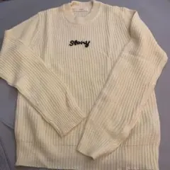 黄色、ニットセーター、レディース