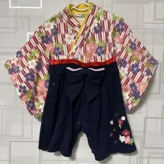 ひなまつり 子供服 80サイズ 着物風ロンパース お食い初め