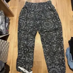Cookman ペイズリー柄シェフパンツ ブラックのサムネイル