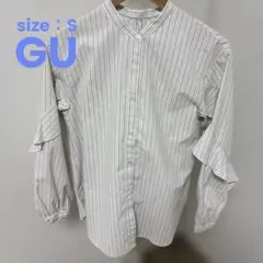 ストライプ長袖シャツ【GU】