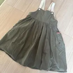 最終値下げビールームColemanコラボ ジャンバースカート カーキ120