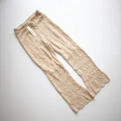 未使用　Heather カギバリ　ニット　パンツ　フレア　鍵編み