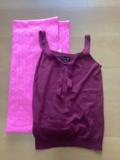 Cher カシミヤ大判ストール& Drawer キャミソール 【2点セット】