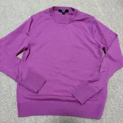 UNIQLO 크루넥 스웨터 핑크 XS 메리노