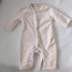 フリースロンパース 70cm 薄いベージュ