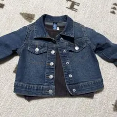 ダークブルー デニムジャケット（elfindoll classic）80㎝