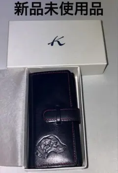 Kitamura 犬ロゴキーケース レザーネイビーのサムネイル