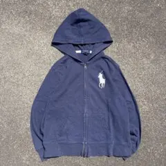 00s ポロラルフローレン ビッグポニー 短丈 ジップパーカー y2k swag
