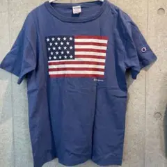 【美品】Champion アメリカ国旗プリント Tシャツ Mサイズ