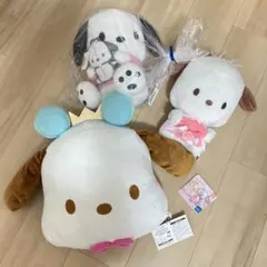 新品 ポチャッコ　ぬいぐるみ　3点セット　フェイスクッション　マカロン