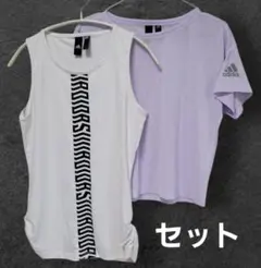 adidasアディダス TシャツタンクトップセットM ジムトレーニング【超美品】