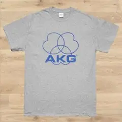 AKG アーカーゲー ヘッドフォン マイクロフォン オールドロゴTシャツ 灰