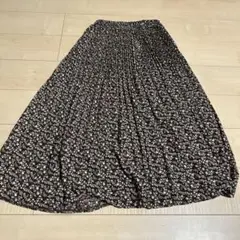 grove グローブ　ロングプリーツスカート　花柄　レディース　M