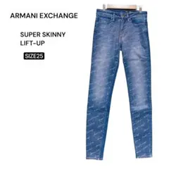ARMANI EXCHANGE A|X 総柄ロゴ スーパースキニーデニム 25のサムネイル