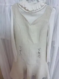 ジャンパースカート タートルネック セット