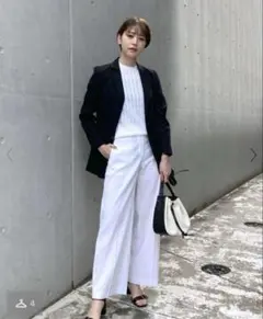 セオリー　サマーニット　麻混　ケーブル　白　2022SS 近年モデル