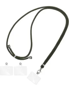 スマホストラップ , ネックストラップ 1本+透明ストラップホルダー3枚入り