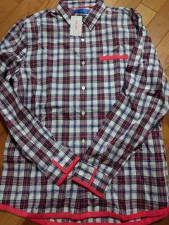 BEAMS レッドチェックシャツ L