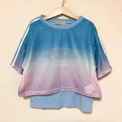 メゾピアノ新品新作タグ付きメッシュレイヤード 半袖Tシャツセット140