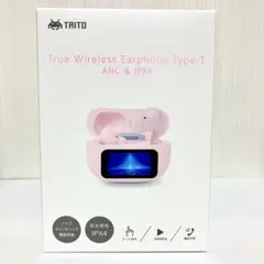 【訳あり品】液晶搭載ワイヤレスイヤホン Type-T ANC&IPX4 ピンク