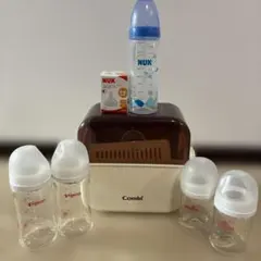 Combi 除菌じょーず Pigeon 哺乳瓶 ガラス セット売り