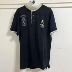 Aeronautica Militare ブラック ポロシャツ　XLのサムネイル