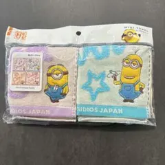 【ユニバ】新品 ミニオン ミニタオルセット 2枚 約20×20cm ハンカチ