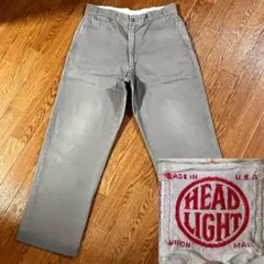 希少 50s HEAD LIGHT ワークチノパンツ トラウザーズ W33
