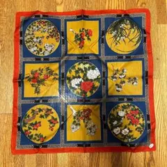 和柄 花柄 ハンカチ 42cm x 42cm 桃山の美